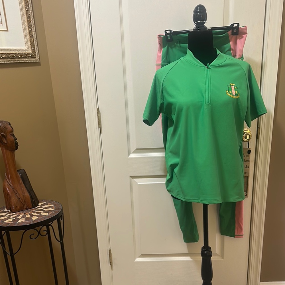 Green Golf Polo Sorority Jogging Set